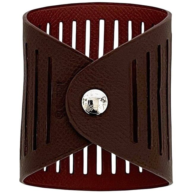 Hermes Bracelet Brown Petite Ash Excellent Condition Reversible Leather