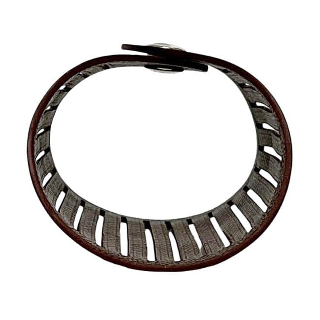 Hermes Bracelet Brown Petite Ash Excellent Condition Reversible Leather