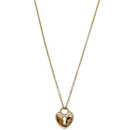 Tiffany & Co Necklace Heart Lock Yellow Gold YG