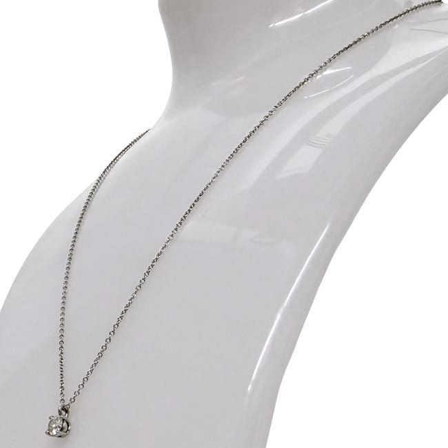 Tiffany & Co Necklace Solitaire Diamond 0.30ct Polished