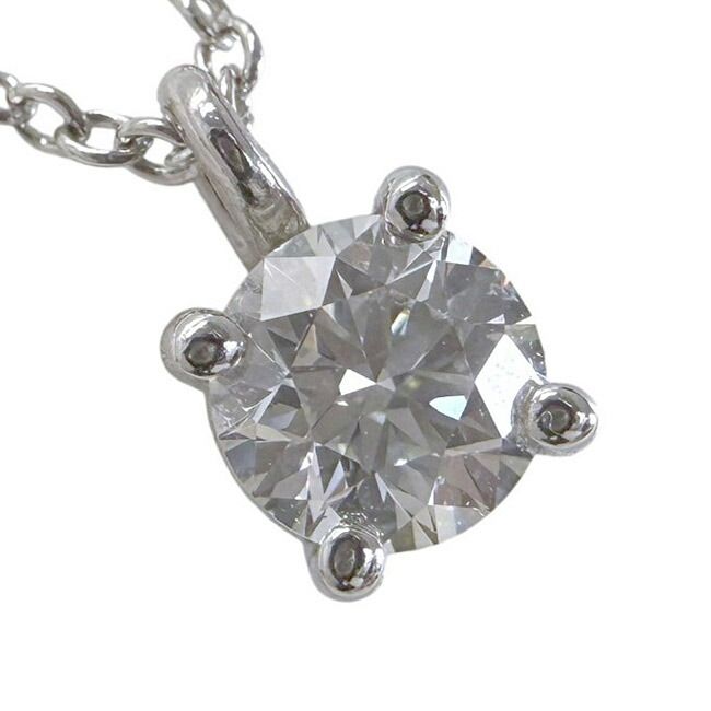 Tiffany & Co Necklace Solitaire Diamond 0.30ct Polished