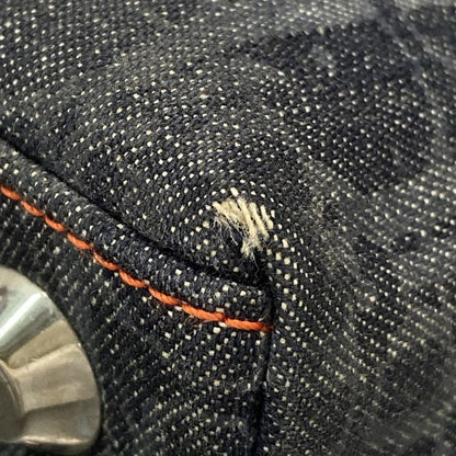 Dior Christian Dior Handbag Flight Trotter Navy X Light Grey X Black Leather