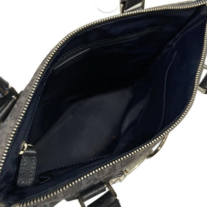 Dior Christian Dior Handbag Flight Trotter Navy X Light Grey X Black Leather