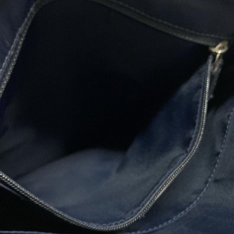 Dior Christian Dior Handbag Flight Trotter Navy X Light Grey X Black Leather