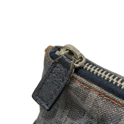 Dior Christian Dior Handbag Flight Trotter Navy X Light Grey X Black Leather