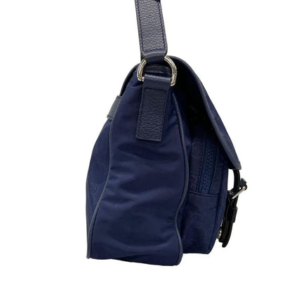 Gucci Shoulder Bag GG Pattern 510335 Blue Leather