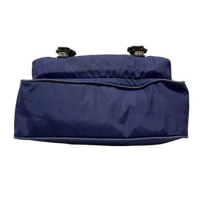 Gucci Shoulder Bag GG Pattern 510335 Blue Leather