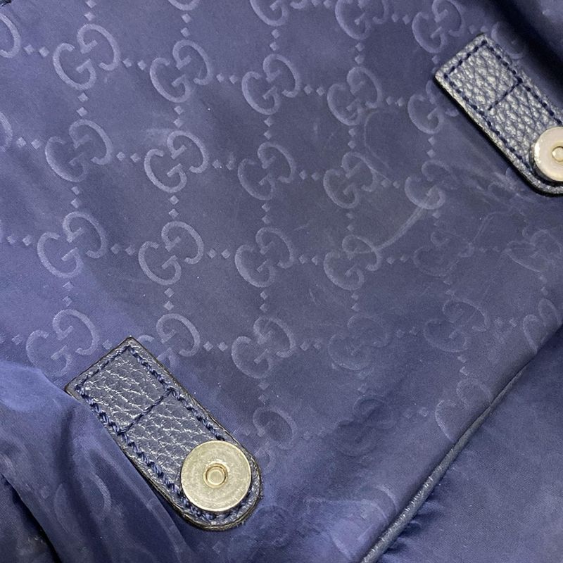 Gucci Shoulder Bag GG Pattern 510335 Blue Leather