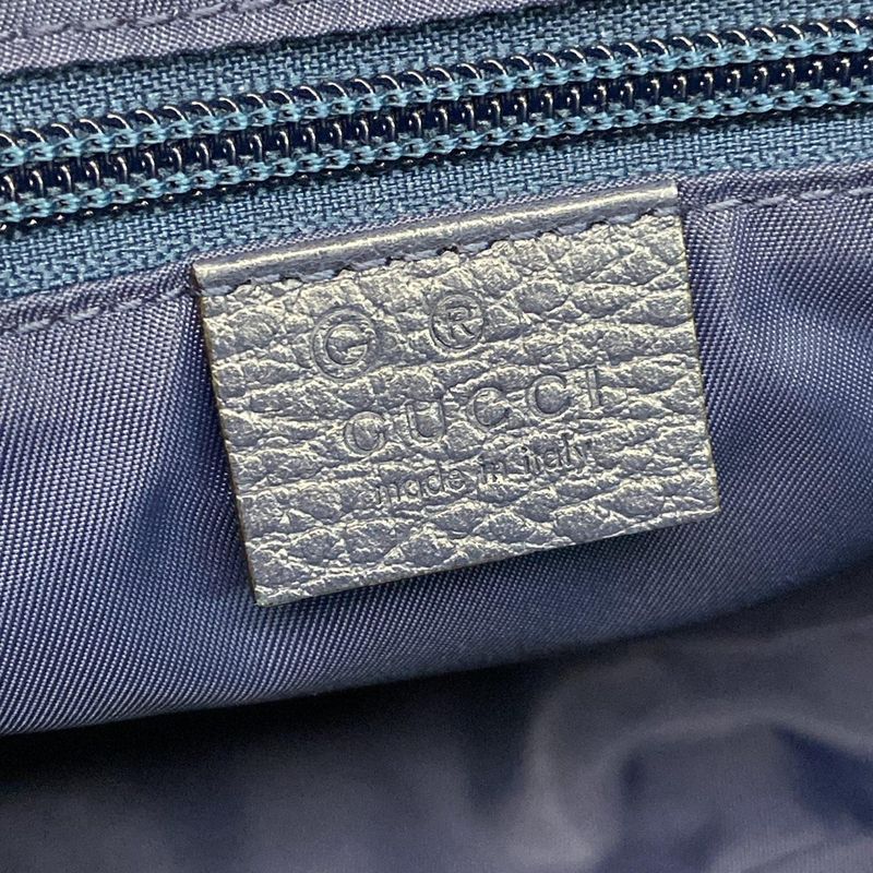 Gucci Shoulder Bag GG Pattern 510335 Blue Leather