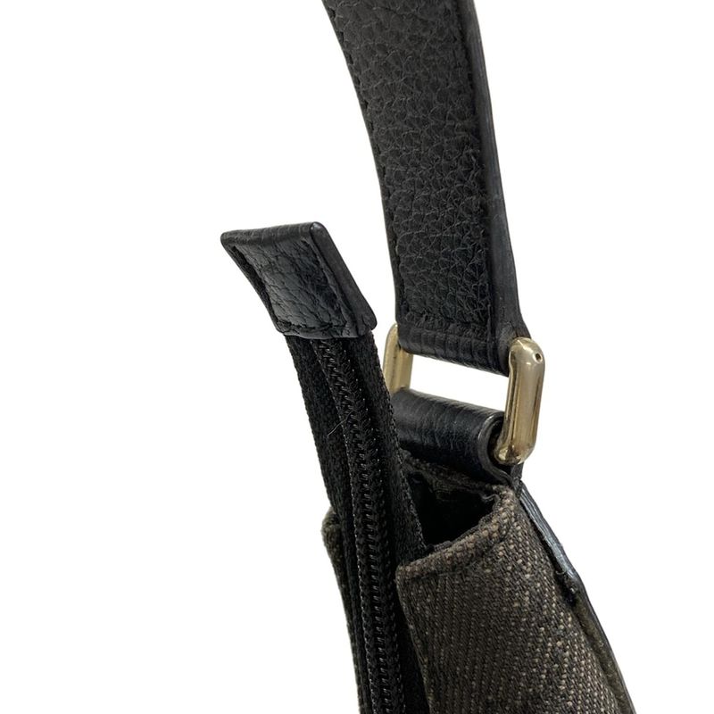 Gucci Shoulder Bag Interlocking G GG Pattern 257292 Black Leather