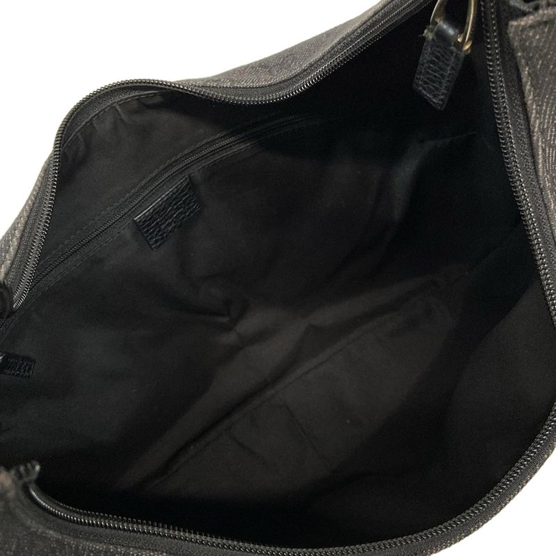 Gucci Shoulder Bag Interlocking G GG Pattern 257292 Black Leather