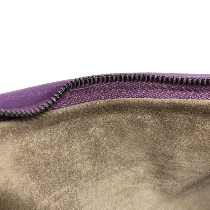 Bottega Veneta Shoulder Bag Large Veneta Bag Purple Leather