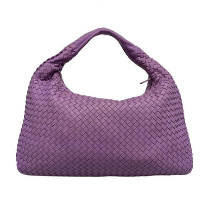 Bottega Veneta Shoulder Bag Large Veneta Bag Purple Leather