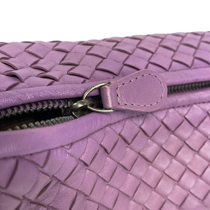 Bottega Veneta Shoulder Bag Large Veneta Bag Purple Leather