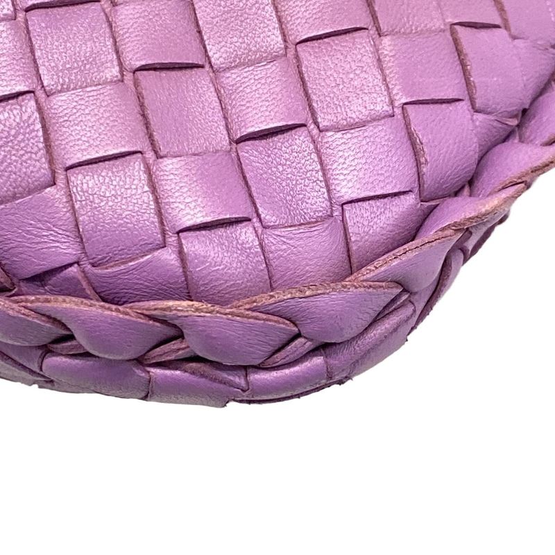 Bottega Veneta Shoulder Bag Large Veneta Bag Purple Leather