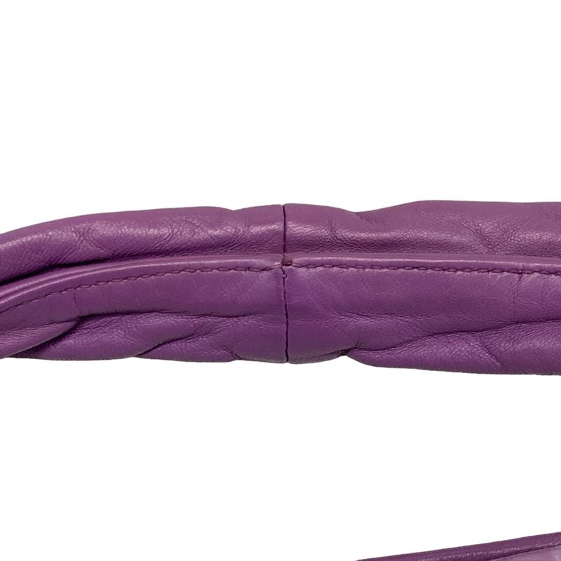 Bottega Veneta Shoulder Bag Large Veneta Bag Purple Leather