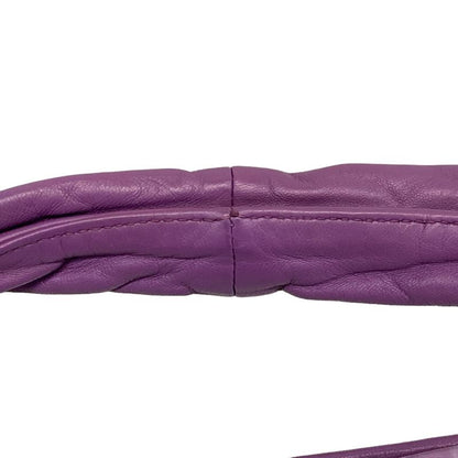 Bottega Veneta Shoulder Bag Large Veneta Bag Purple Leather