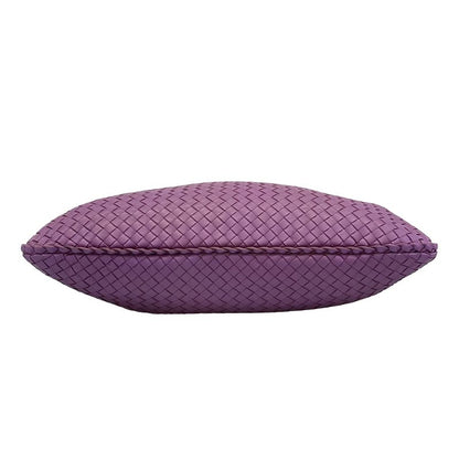 Bottega Veneta Shoulder Bag Large Veneta Bag Purple Leather