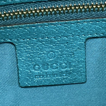 Gucci Tote Bag New Jackie GG Pattern 124407 Beige X Brown X Blue Green Leather