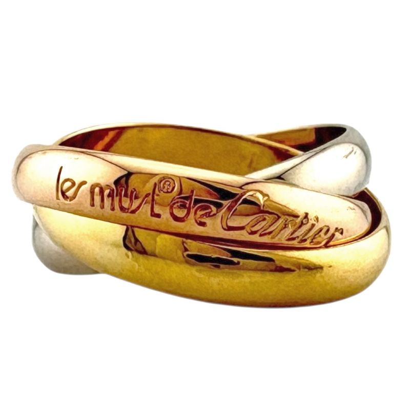 Cartier Trinity Ring Size 14 18k Gold 18K Yellow Gold Ladies Cartier Pre-owned