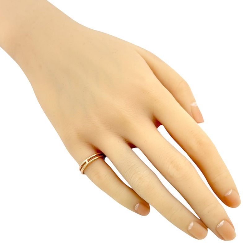 Hermes Ariane Ring Size 9 18k Gold 18K Pink Gold Ladies Hermes Preowned Hermes
