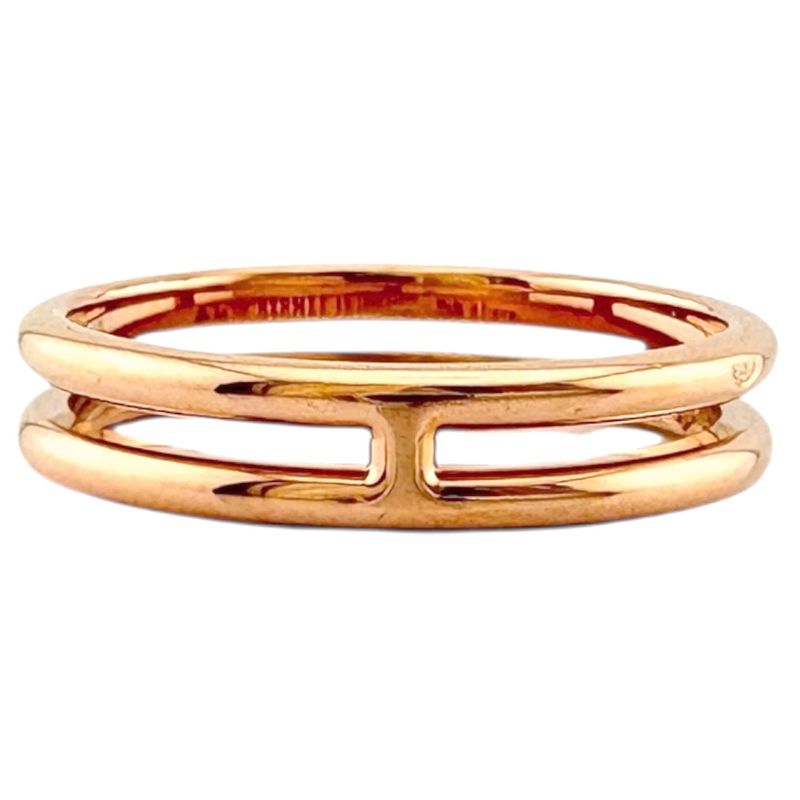 Hermes Ariane Ring Size 9 18k Gold 18K Pink Gold Ladies Hermes Preowned Hermes