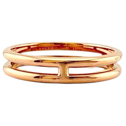 Hermes Ariane Ring Size 9 18k Gold 18K Pink Gold Ladies Hermes Preowned Hermes