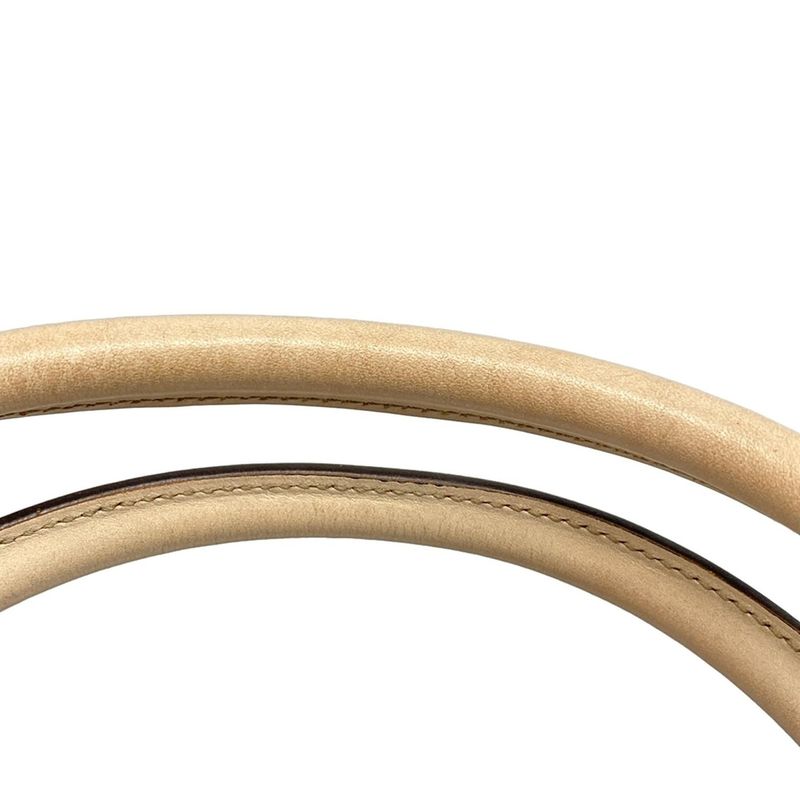 Gucci Handbag Abby GG Pattern 130942 Gold and Pink Beige Leather