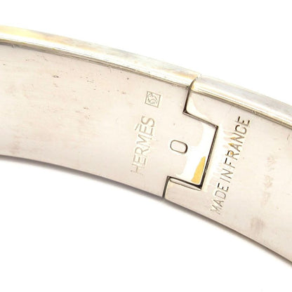 Hermes Bangle Click H Silver and Beige
