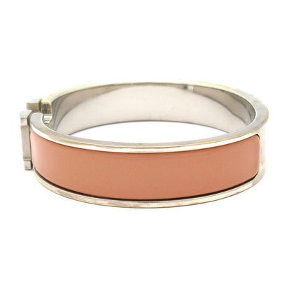 Hermes Bangle Click H Silver and Beige