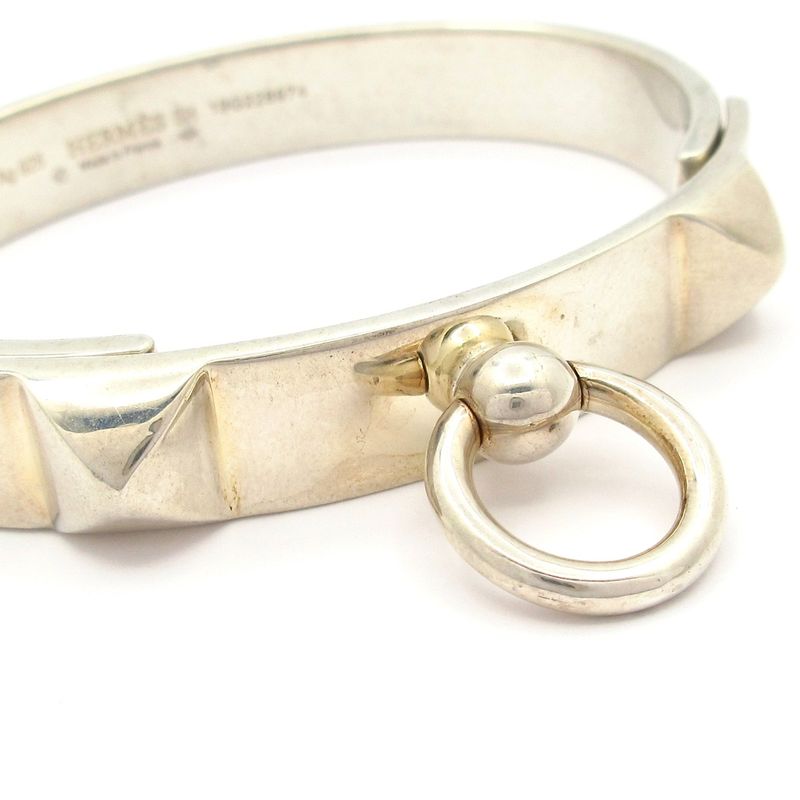 Hermes Bangle Collier de Chien Silver Size: Sh