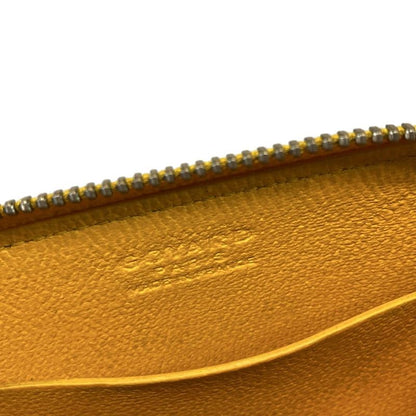 Goyard Coin Case Matignon PM Wallet Yellow Round Zipper Leather