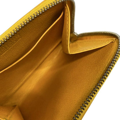 Goyard Coin Case Matignon PM Wallet Yellow Round Zipper Leather