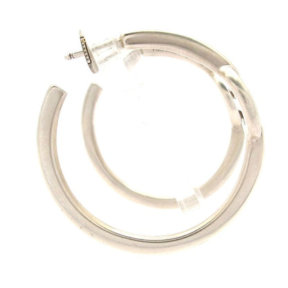 Hermes Earrings Chaine D'ancre Silver Hoop