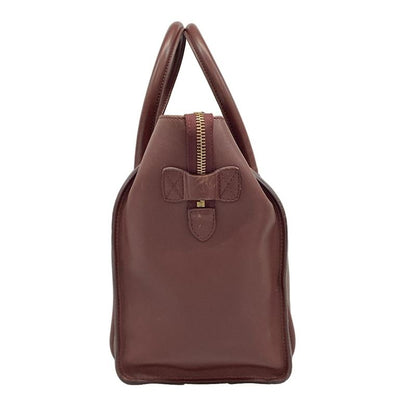 Celine Handbag Luggage Mini Shopper Bordeaux Leather