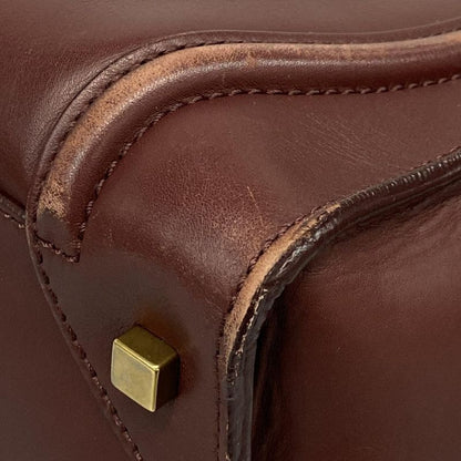 Celine Handbag Luggage Mini Shopper Bordeaux Leather