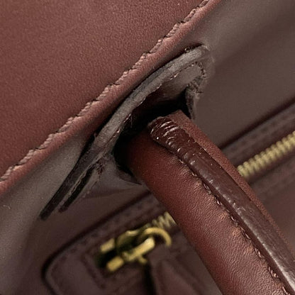 Celine Handbag Luggage Mini Shopper Bordeaux Leather