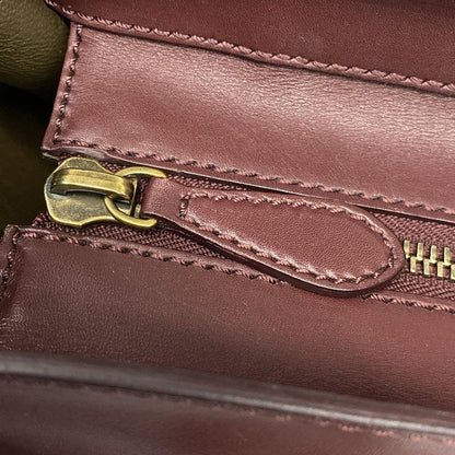 Celine Handbag Luggage Mini Shopper Bordeaux Leather