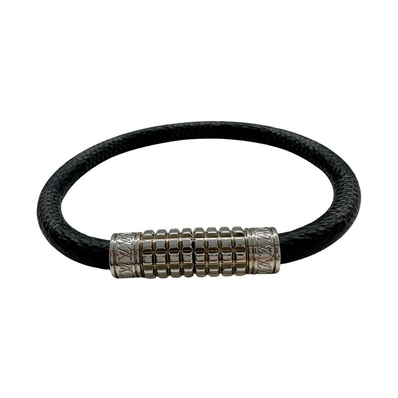 Louis Vuitton Bracelet Women Men Brand Graphite Damier Graphite Canvas Bracelet