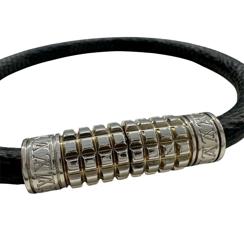 Louis Vuitton Bracelet Women Men Brand Graphite Damier Graphite Canvas Bracelet