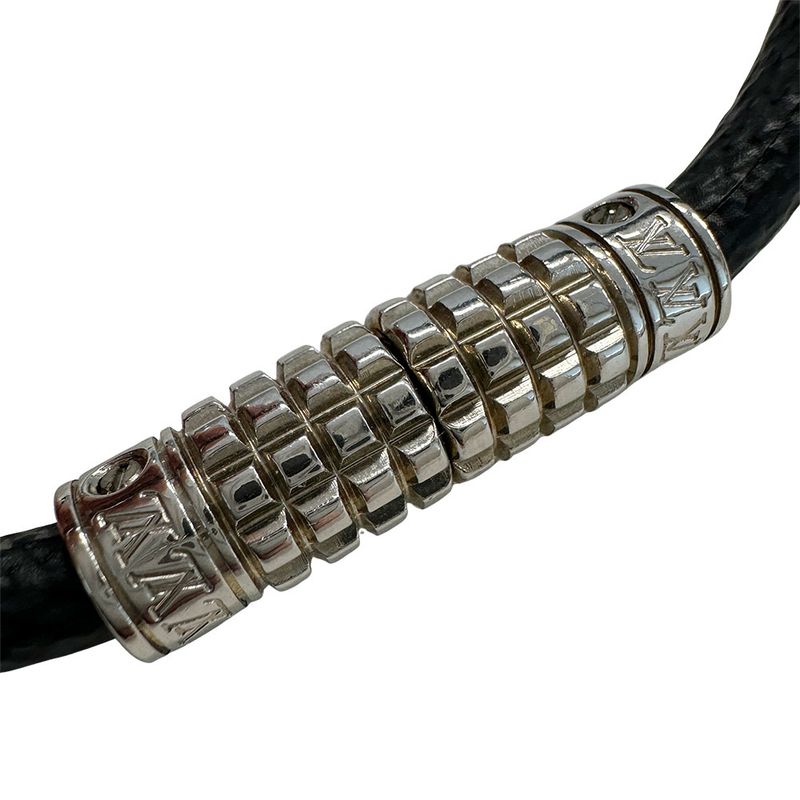 Louis Vuitton Bracelet Women Men Brand Graphite Damier Graphite Canvas Bracelet