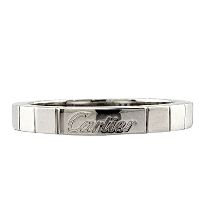 Cartier Lanier Ring Size 18.5 18k Gold 18kwhite Gold Unisex Cartier Preowned