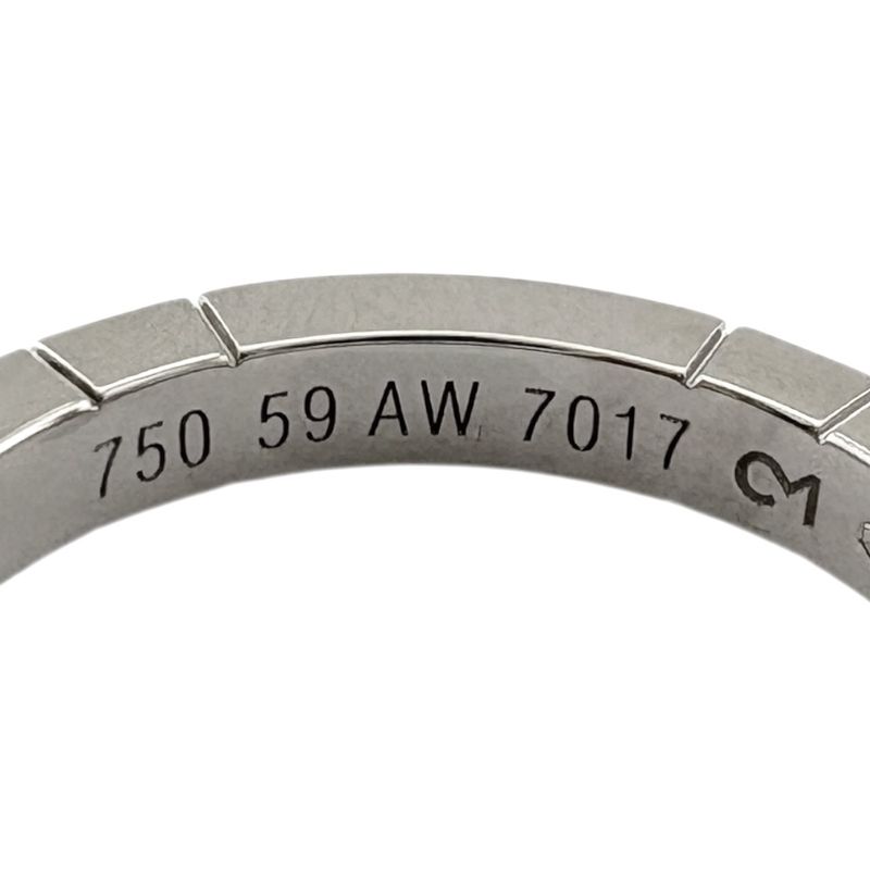 Cartier Lanier Ring Size 18.5 18k Gold 18kwhite Gold Unisex Cartier Preowned