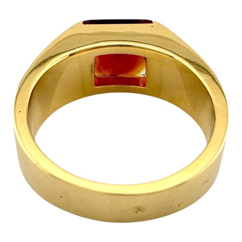 Cartier Tank Citrine Ring Size 17 18k Gold 18K Yellow Gold Citrine Unisex