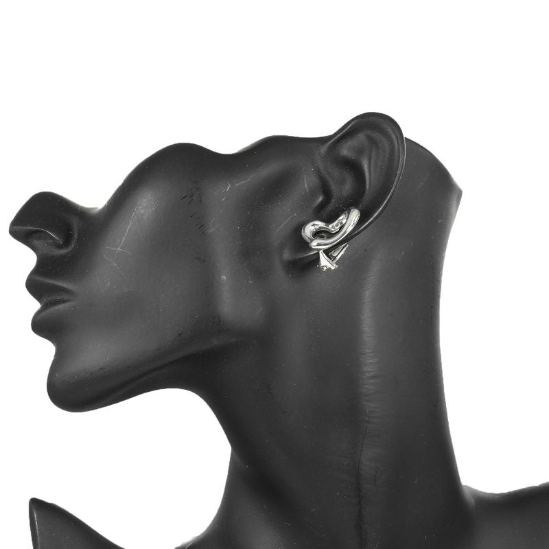 Tiffany & Co Open Heart Silver 925 Ladies 10.6g Earring