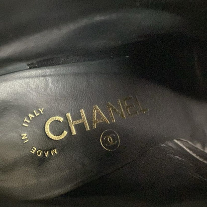 Chanel Short Boots 36 C Women - G35254 Black Ribbon 2019aw Leather