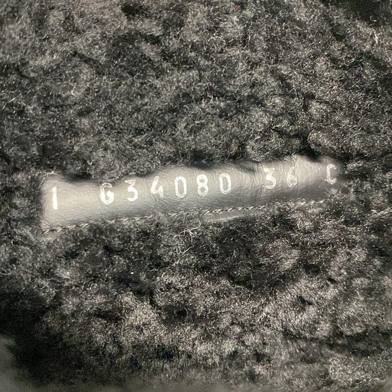 Chanel Short Boots 36 C Women - G34080 Black and Ivory Leather Mouton