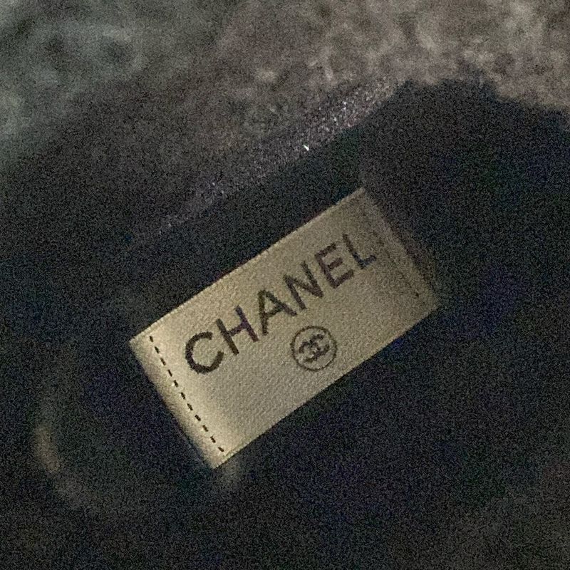 Chanel Short Boots 36 C Women - G34080 Black and Ivory Leather Mouton