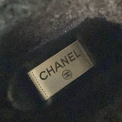 Chanel Short Boots 36 C Women - G34080 Black and Ivory Leather Mouton