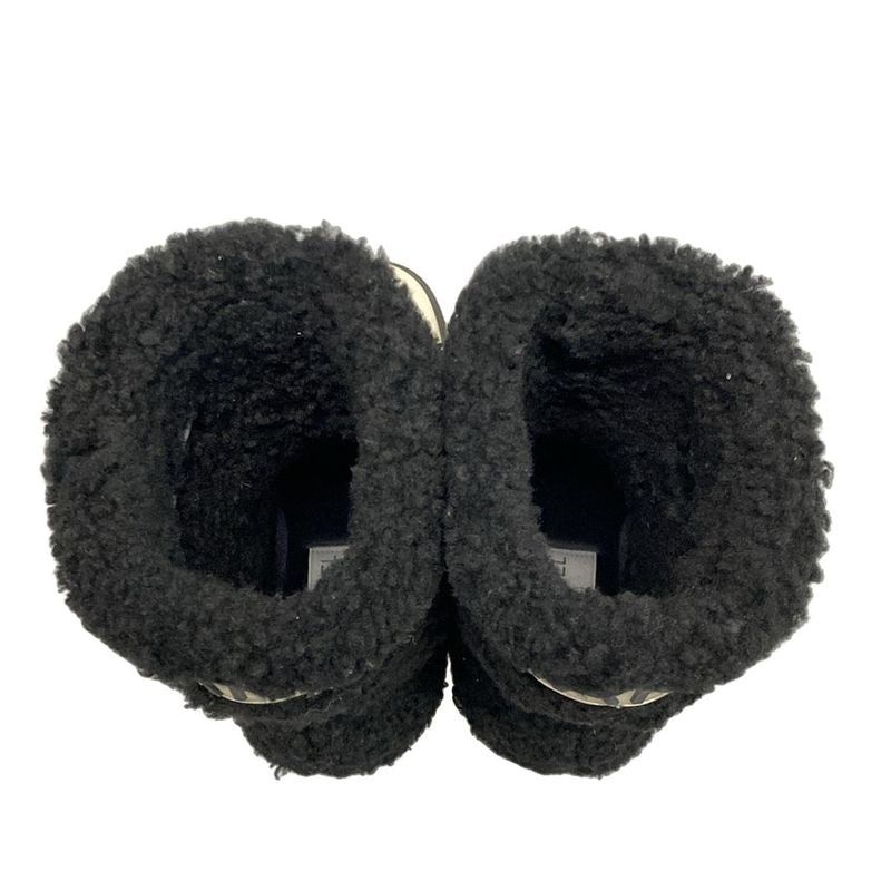 Chanel Short Boots 36 C Women - G34080 Black and Ivory Leather Mouton